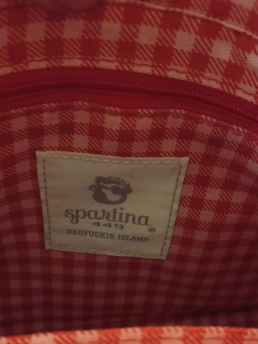 NWOT Spartina 449 Straw Tote with Red Crab Embroidery - Picture 9 of 9